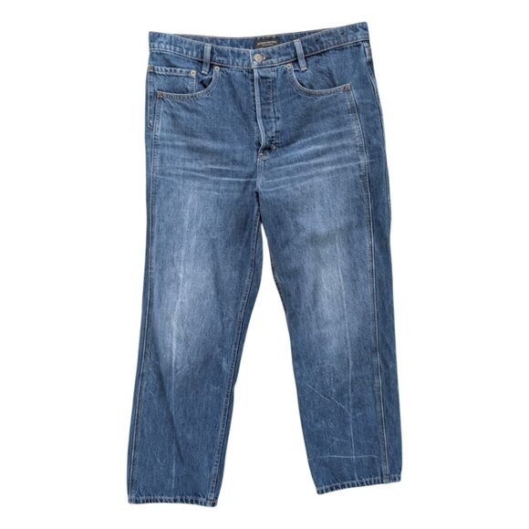 Banana Republic Ranger Straight Jeans Womens Blue Button Fly High Rise Size 31 - Picture 1 of 11